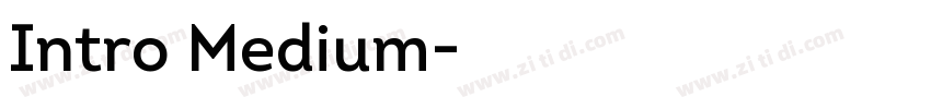 Intro Medium字体转换